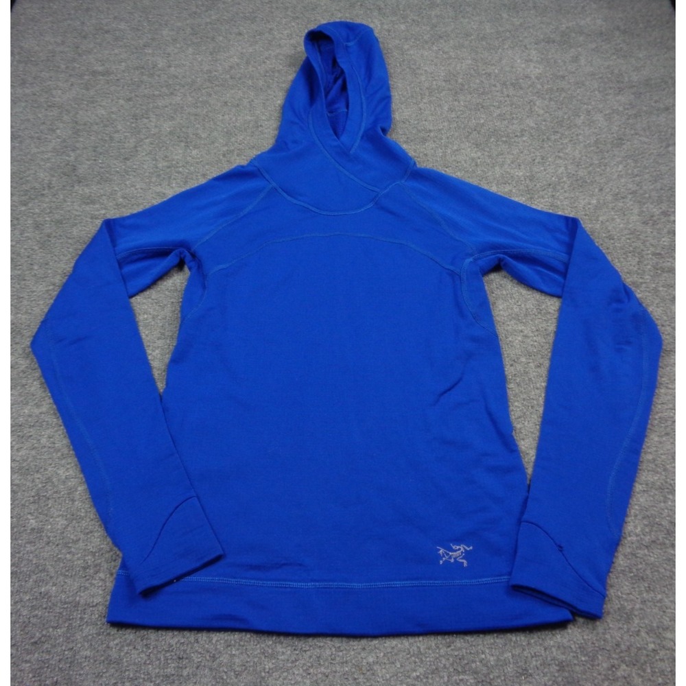 Arcteryx Thaleia Hoody Womens S Blue Active Hiking Zip Pocket Waffle